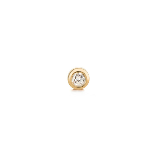 GERI | Bezel Diamond Threadless Flatback Earring
