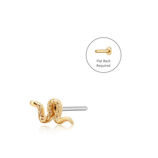 MEDUSA | Snake Threadless Flatback Earring