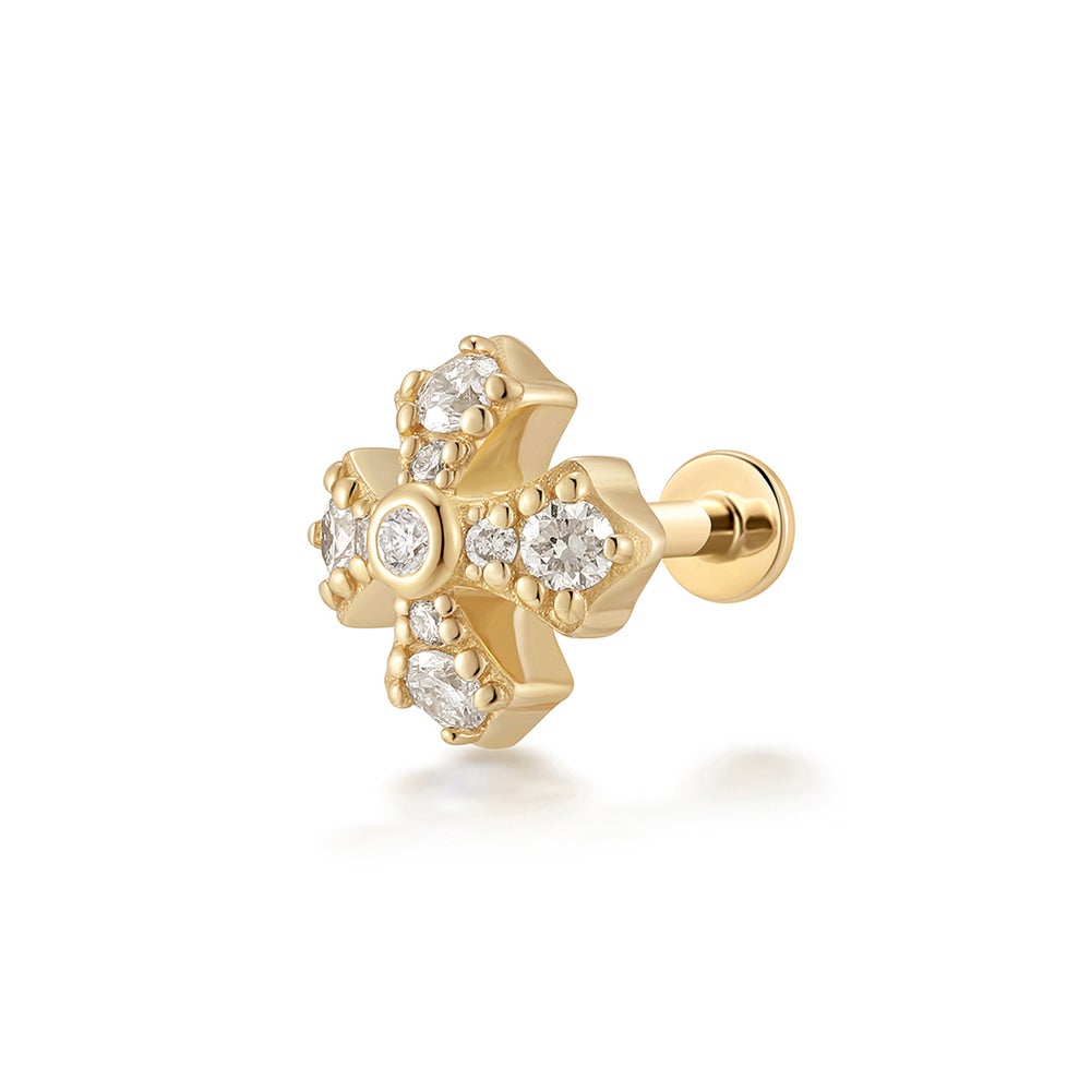 FOXY | Lab-Grown Diamond Fancy Cross Threaded Flatback