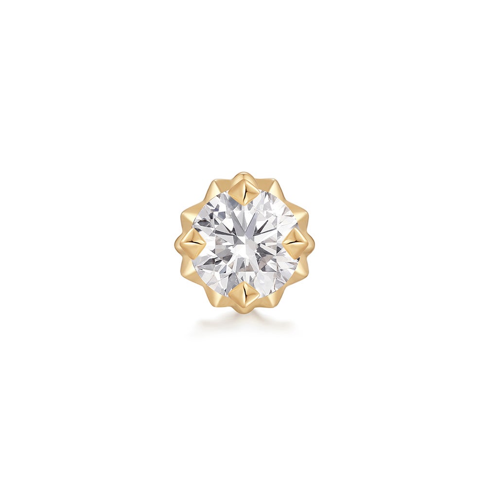 REMY | 5.5mm Lab Grown Diamond Accented Threadless Flatback Earring