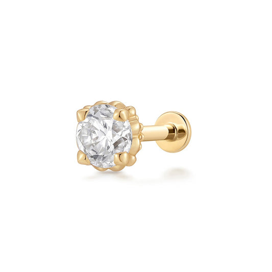 REMY | 5.5mm Lab-Grown Diamond Accented Threaded Flatback