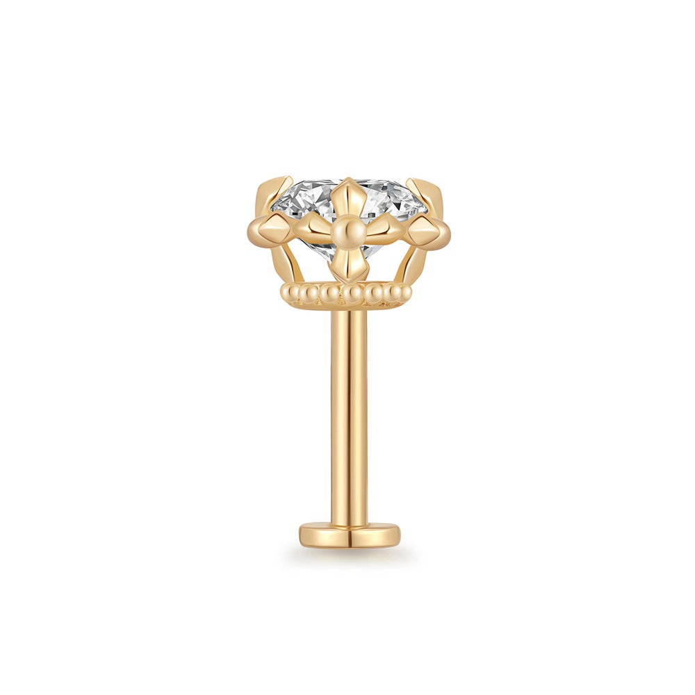 REMY | 5.5mm Lab-Grown Diamond Accented Threaded Flatback