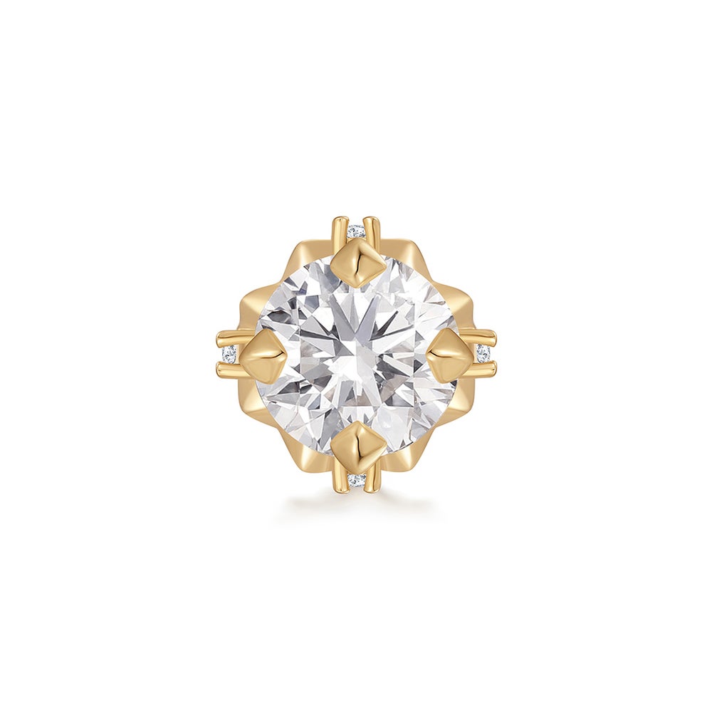 REMY | 7mm Lab Grown Diamond Accented Threadless Flatback Earring