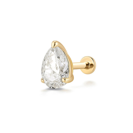 IGGY | Pear Lab-Grown Diamond Threaded Flatback