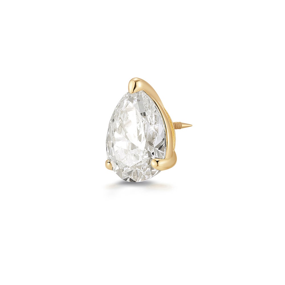 IGGY | Pear Lab-Grown Diamond Threaded Flatback