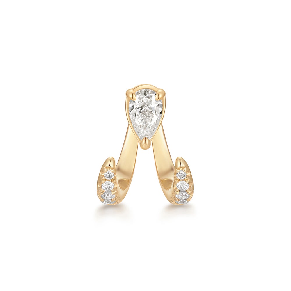 ASTORIA | Pear Lab-Grown Diamond with Accents Threaded Flatback