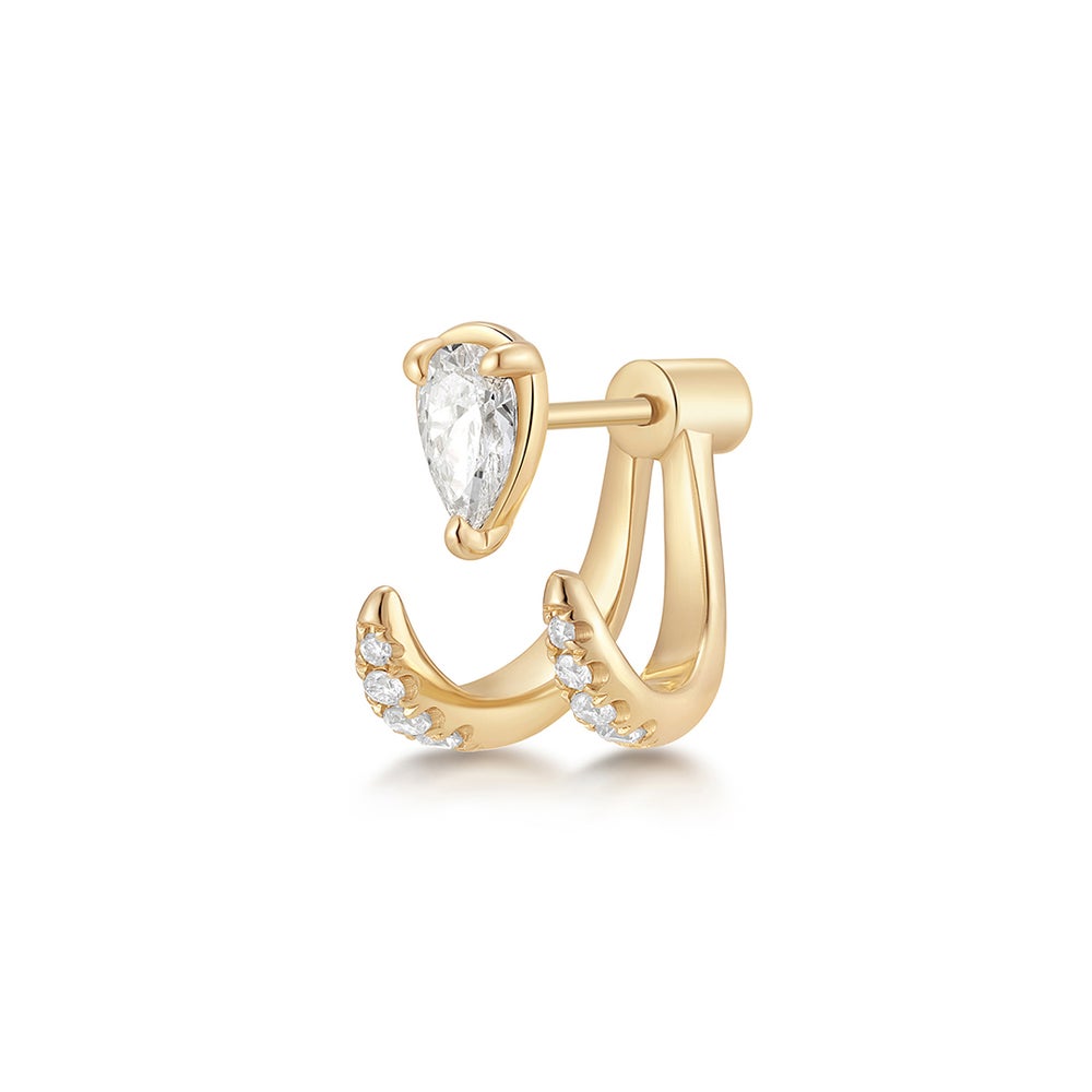 ASTORIA | Pear Lab-Grown Diamond with Accents Threaded Flatback