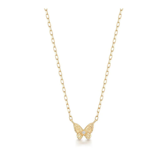 ROSAMEL | Lab Grown Diamond Accent Butterfly Necklace
