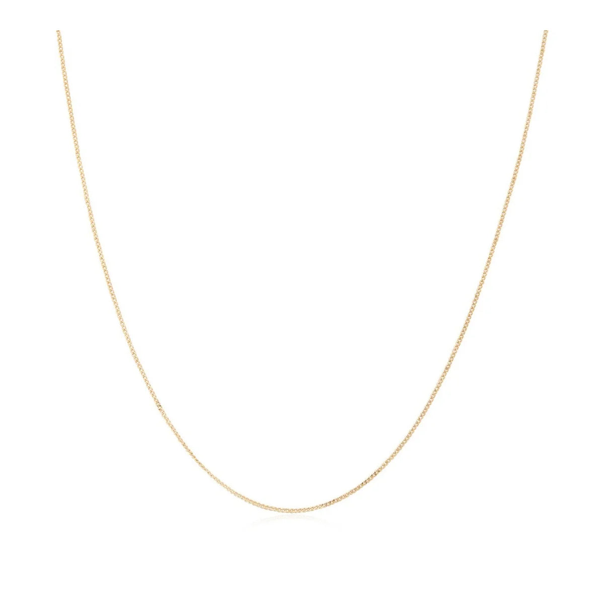Delicate Thin Curb Chain Necklace