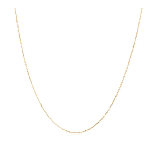 Delicate Thin Curb Chain Necklace