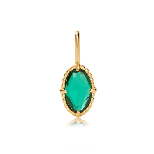 Lab Grown Emerald Necklace Charm