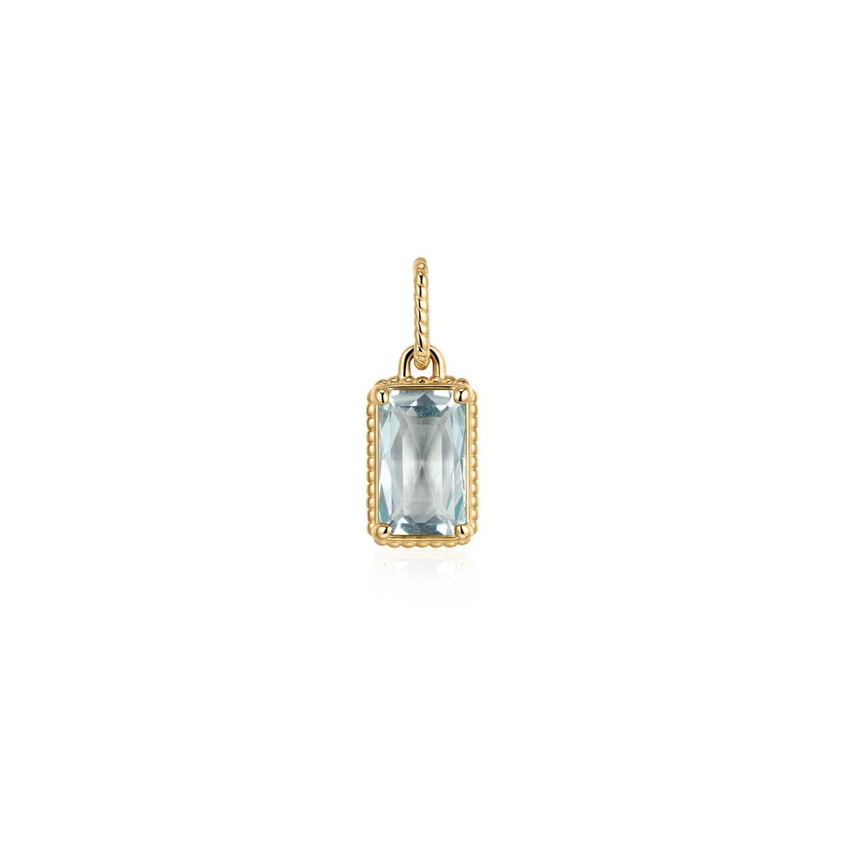 Lab Grown Aquamarine Necklace Charm