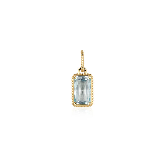 Lab Grown Aquamarine Necklace Charm