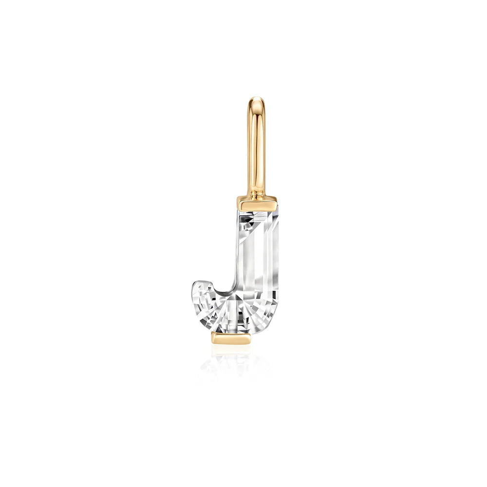 Letter Lab Grown Diamond Necklace Charm