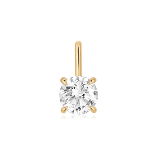 Round Lab Grown Diamond Necklace Charm