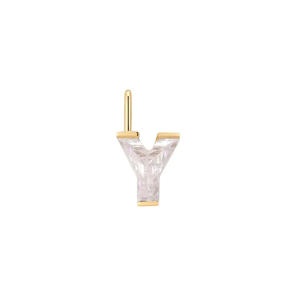 Letter Lab Grown Diamond Necklace Charm