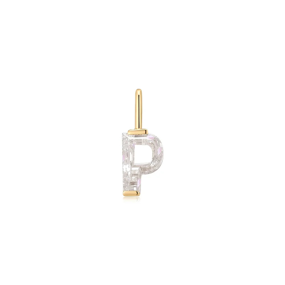 Letter Lab Grown Diamond Necklace Charm
