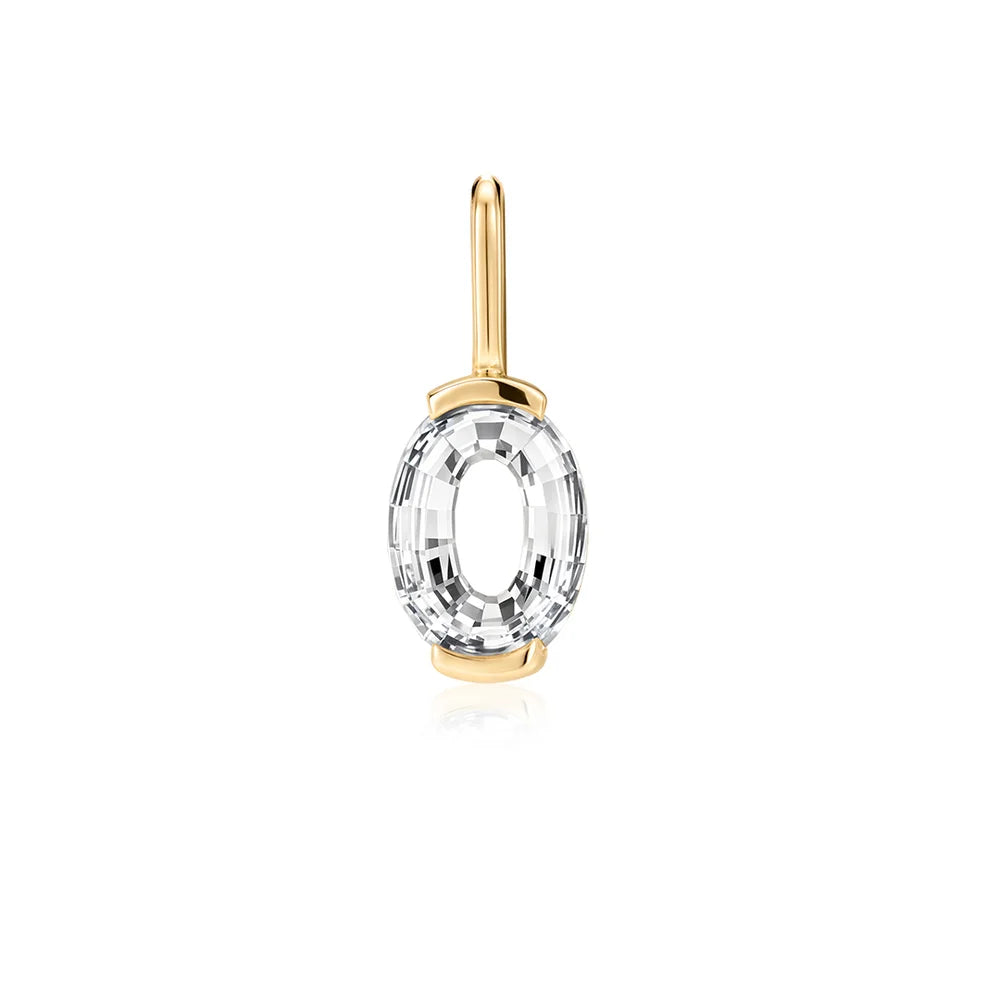 Letter Lab Grown Diamond Necklace Charm