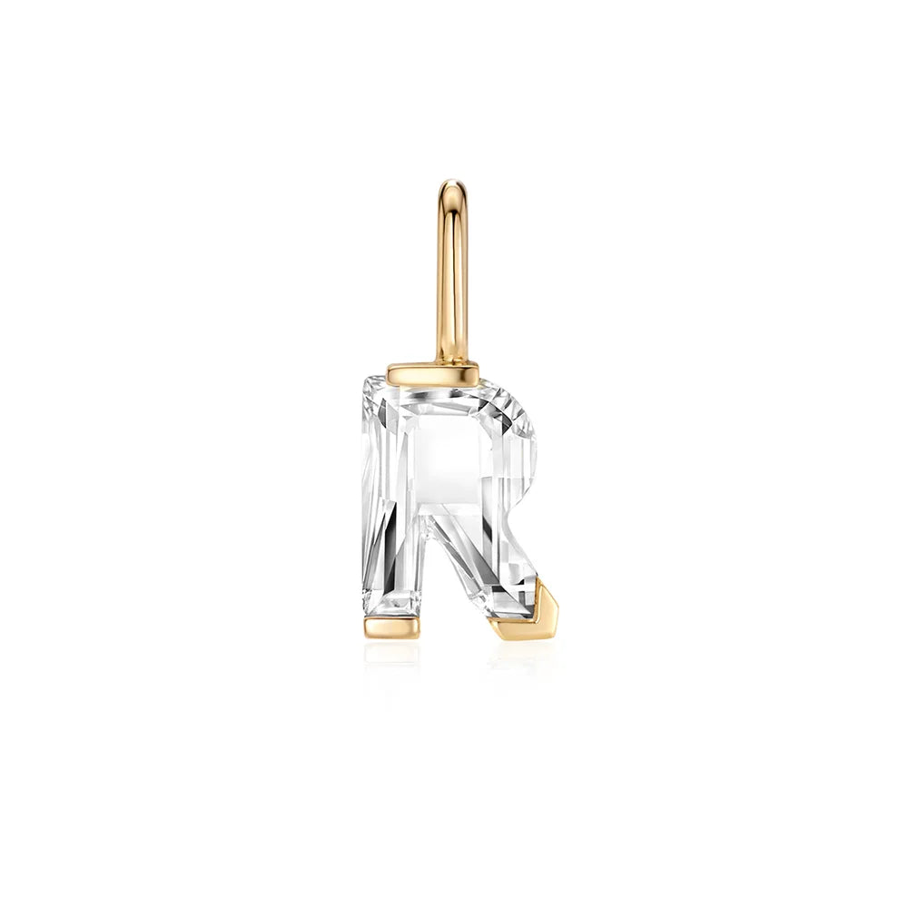 Letter Lab Grown Diamond Necklace Charm