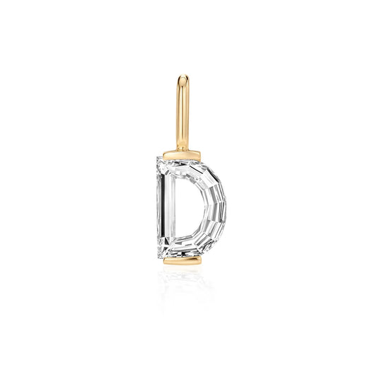 Letter Lab Grown Diamond Necklace Charm