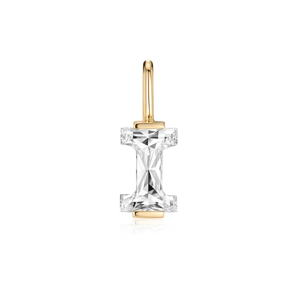 Letter Lab Grown Diamond Necklace Charm