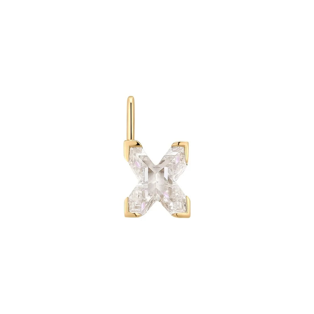 Letter Lab Grown Diamond Necklace Charm