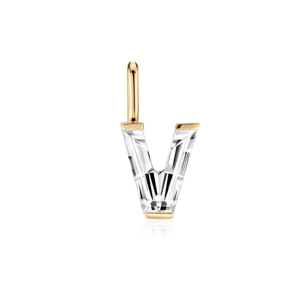Letter Lab Grown Diamond Necklace Charm