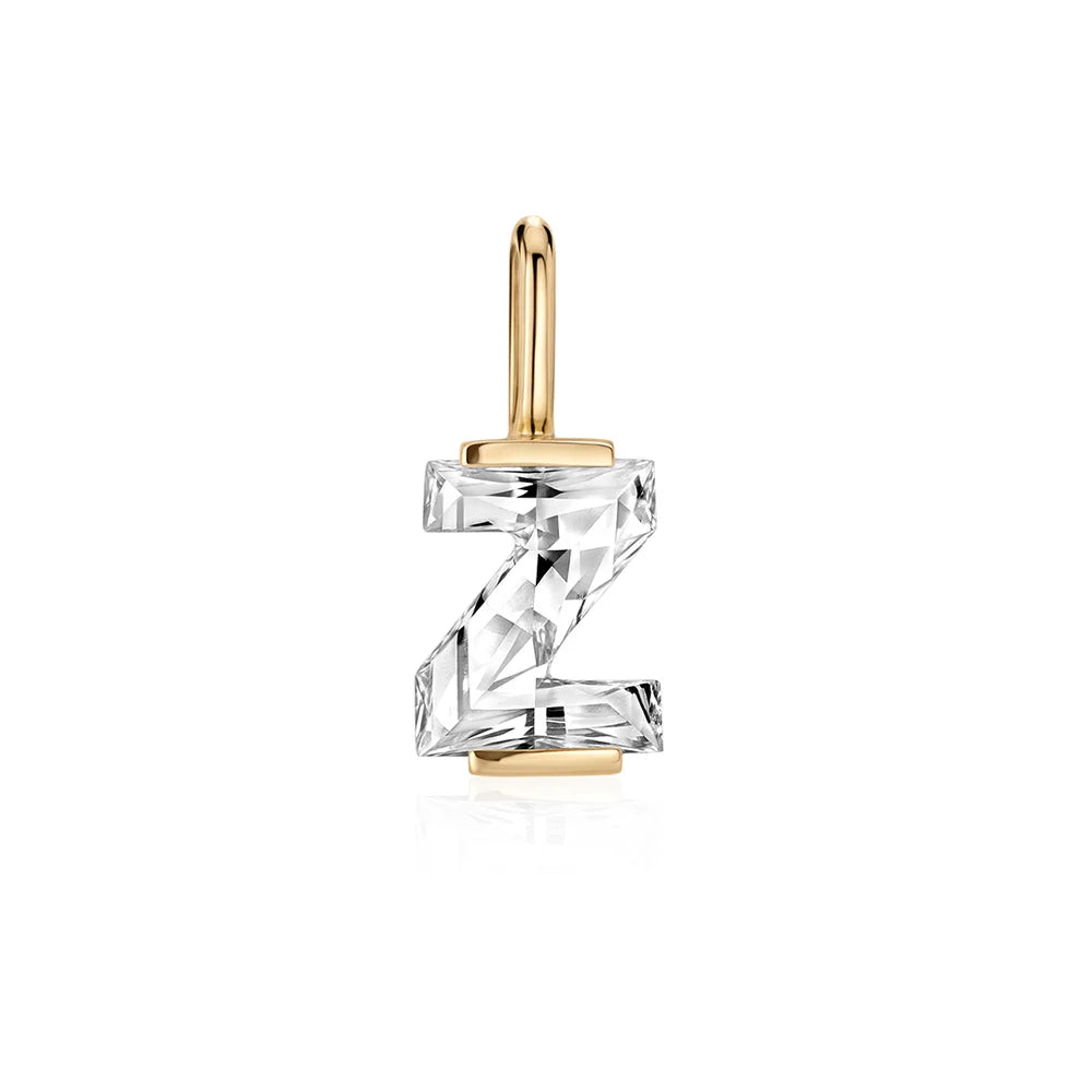 Letter Lab Grown Diamond Necklace Charm