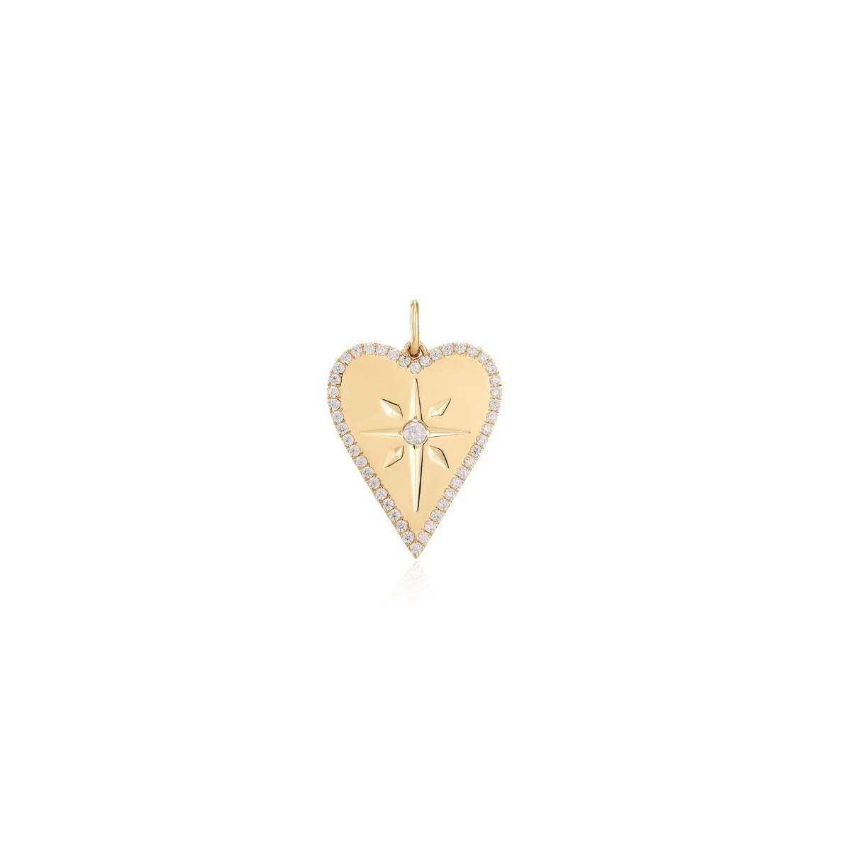 Celestial Heart Lab Diamond Necklace Charm