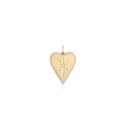 Celestial Heart Lab Diamond Necklace Charm