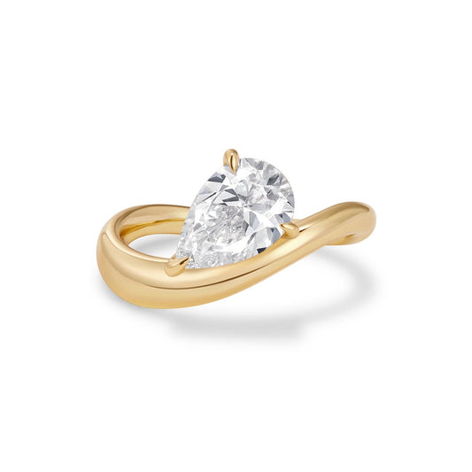 Curved Lab Grown Diamond Figure Balance Ring