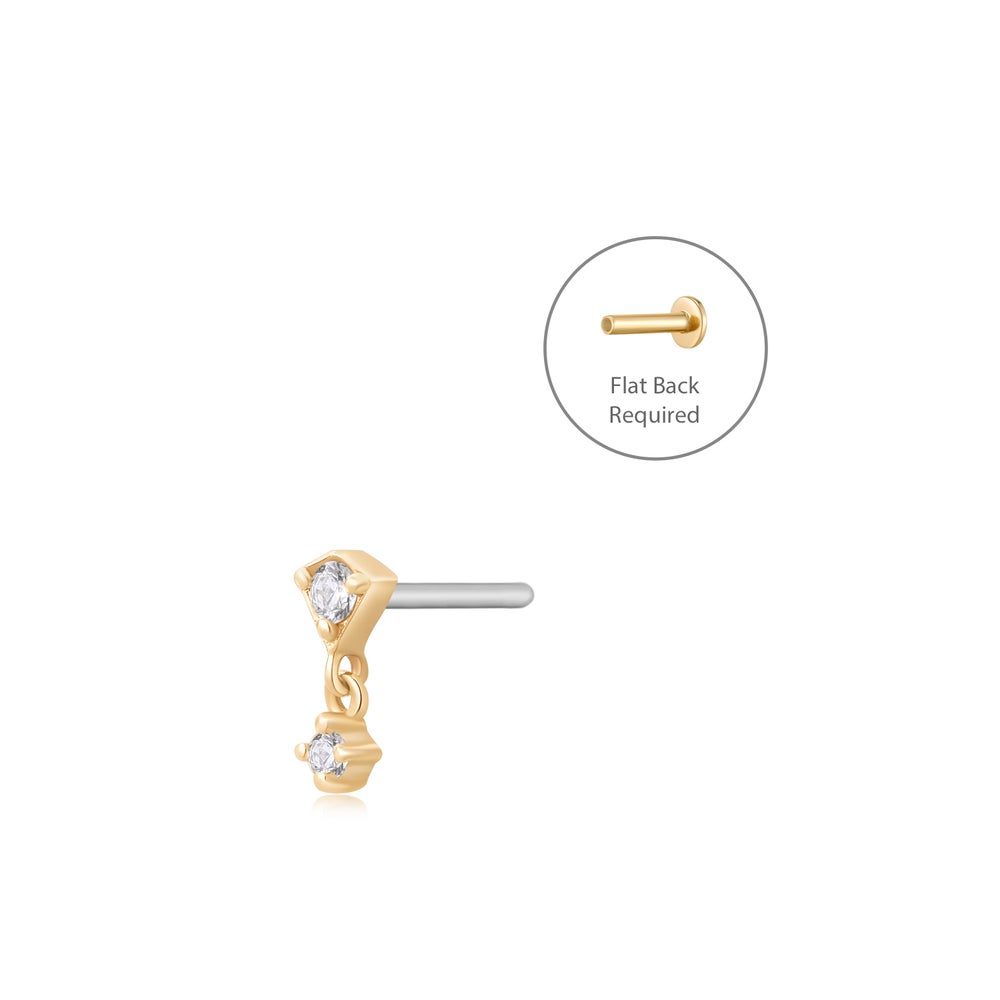 EMBER | Lab Grown Diamond Threadless Flatback Earring