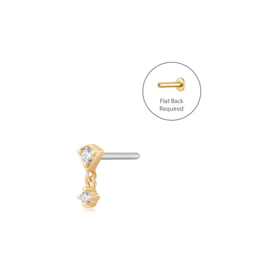 EMBER | Lab Grown Diamond Threadless Flatback Earring