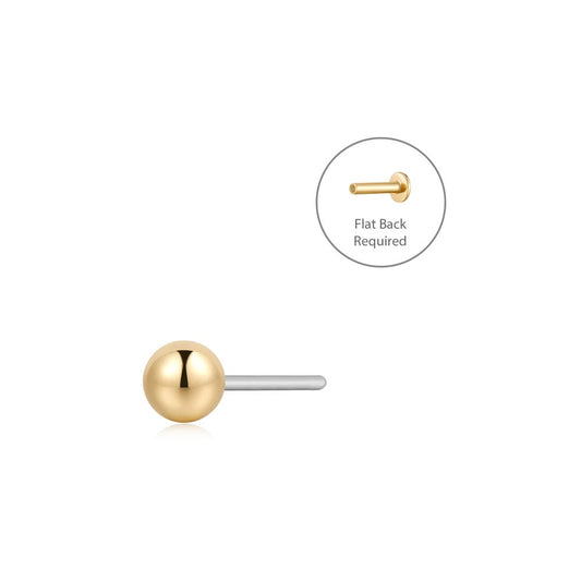 SPHERE | Round Threadless Flatback Earring