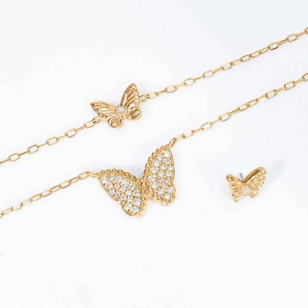 MARIPOSA | Lab Grown Diamond Accent Butterfly Threadless Top