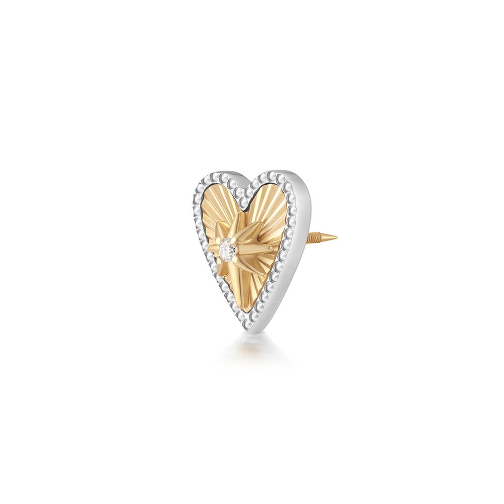 PETUNIA | Lab-Grown Diamond Fluted Heart Threaded Flatback