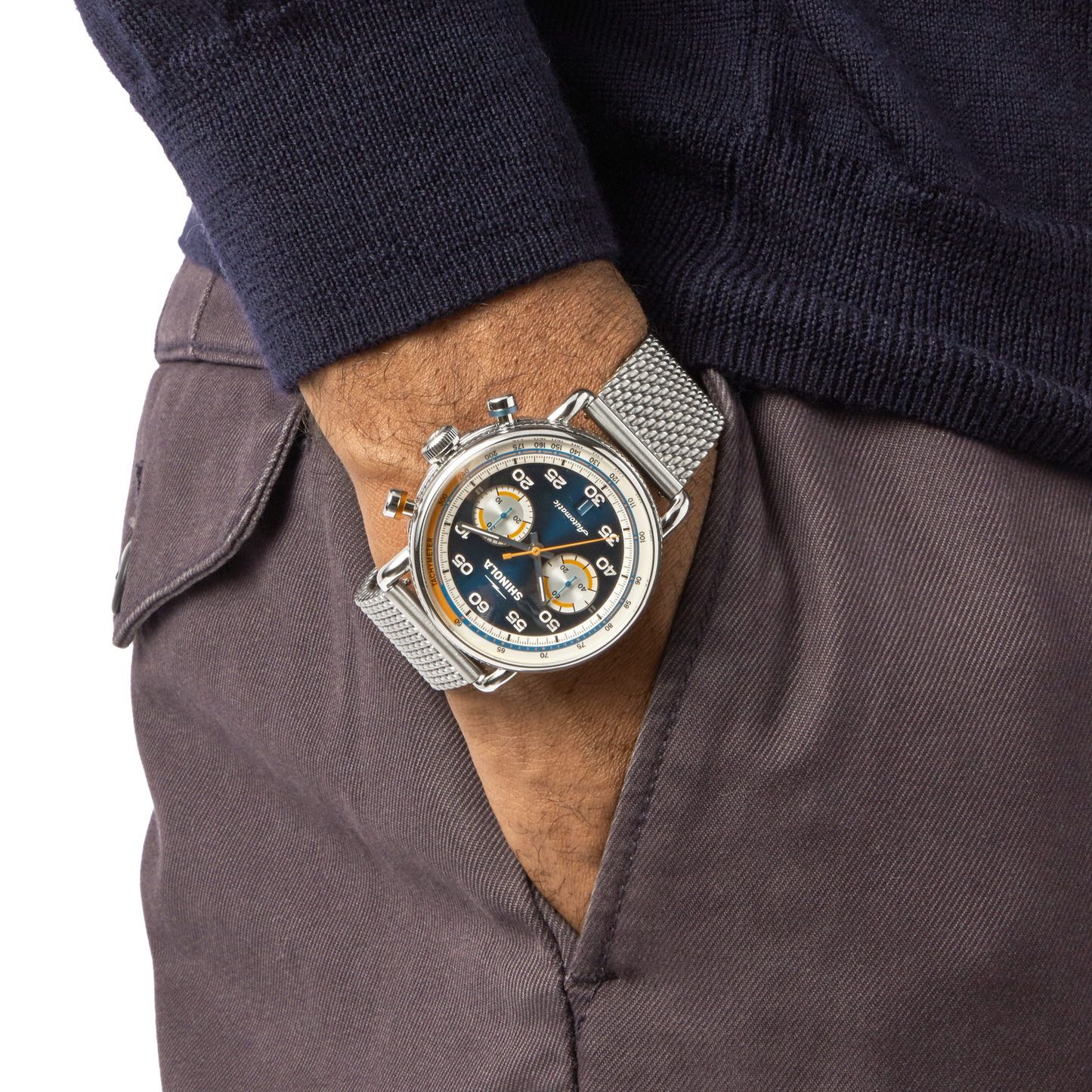 THE CANFIELD SPEEDWAY OPEN ROAD AUTOMATIC CHRONOGRAPH WATCH | Blue