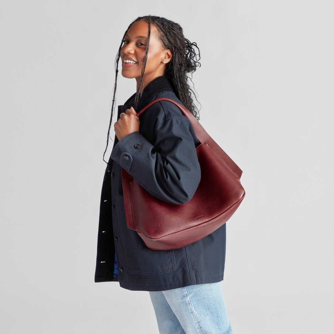 MEDIUM DERBY SHOULDER BAG | Ruby