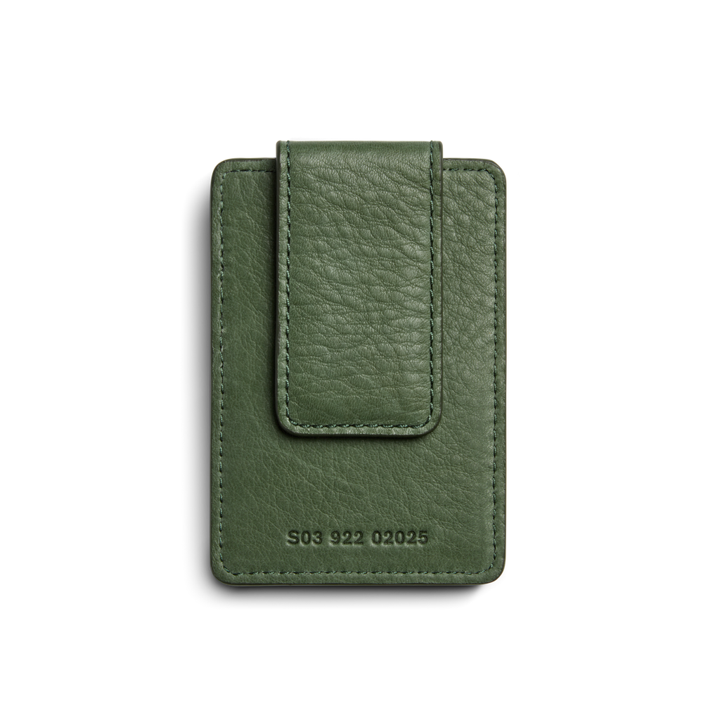 MAGNETIC MONEY CLIP CARD WALLET | Natural Grain Leather