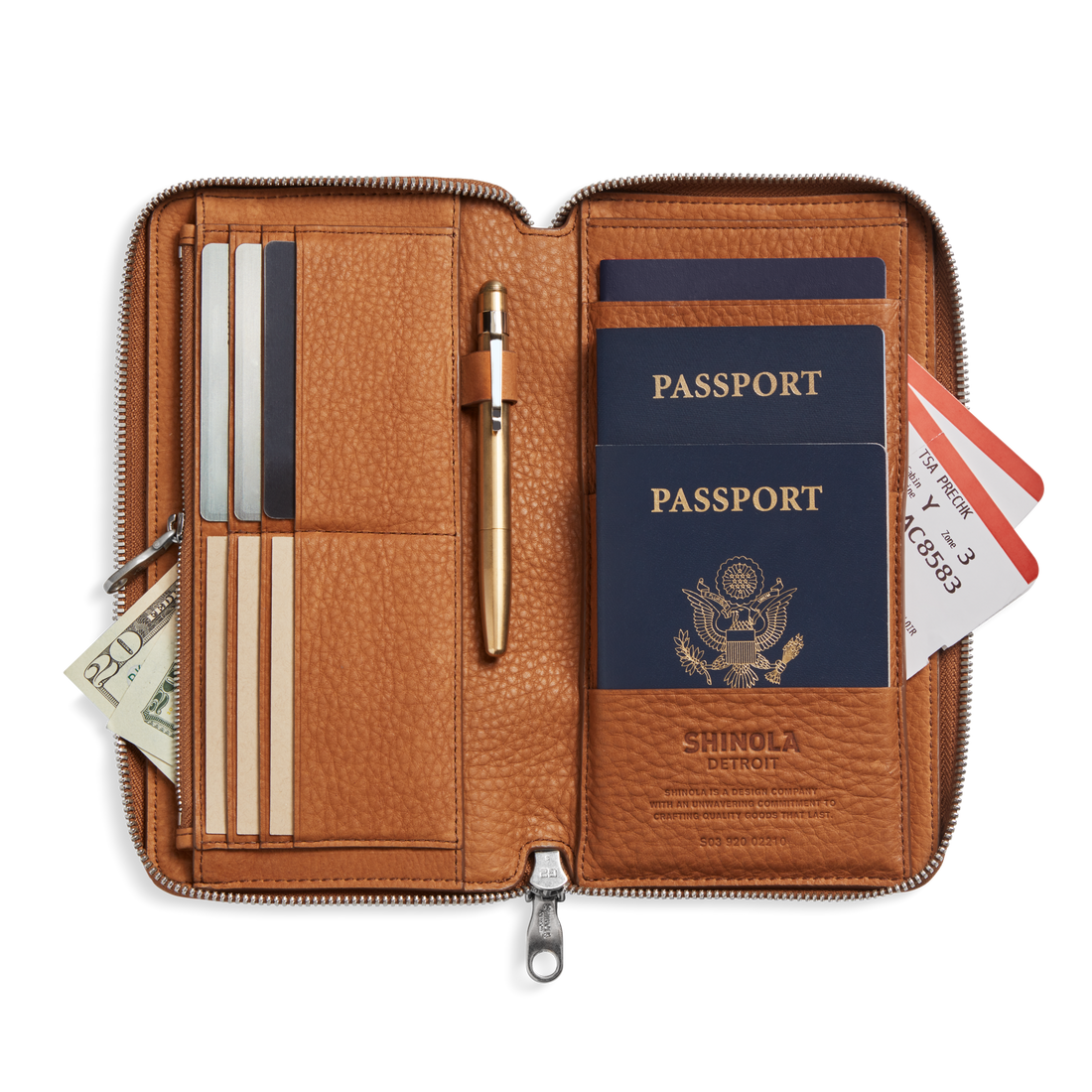 ORGANIZER WALLET | Natural Grain Leather
