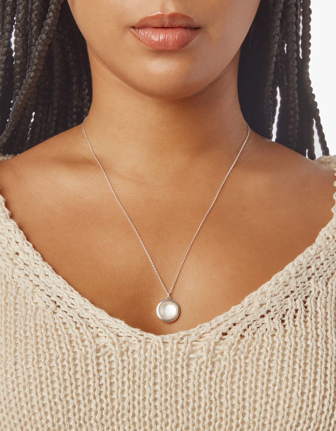 HEIRLOOM MOTHER OF PEARL PENDANT NECKLACE | Sterling Silver