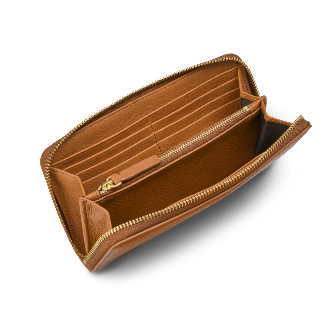 CONTINENTAL ZIP WALLET | Tan