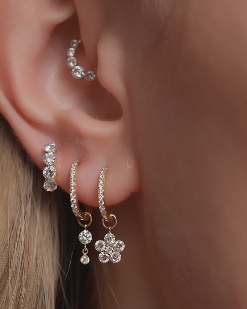 DREW | Double Round Lab Grown Diamond Dangle Earring Charm