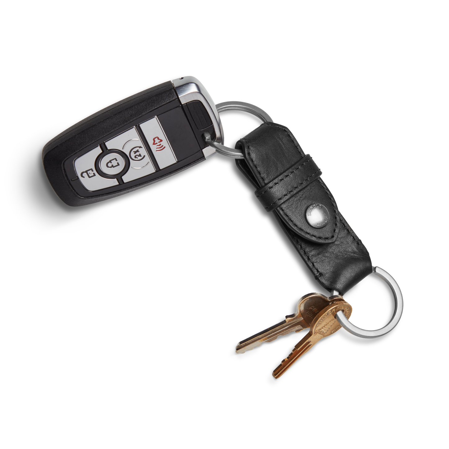 LEATHER VALET KEY FOB | Natural Leather