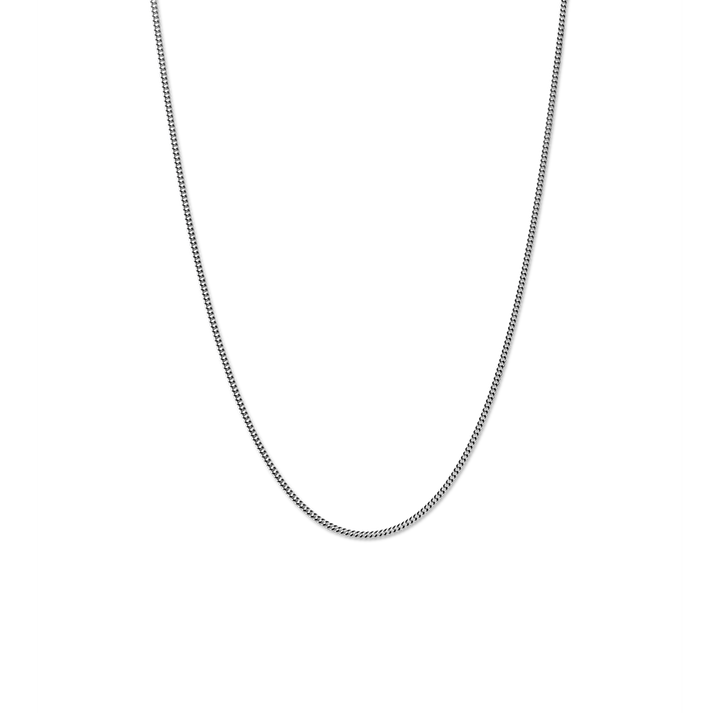 SIMPLE CURB CHAIN NECKLACE | Sterling Silver