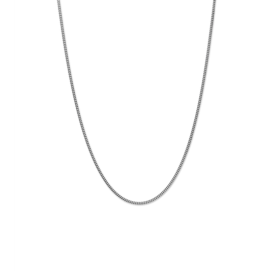 SIMPLE CURB CHAIN NECKLACE | Sterling Silver