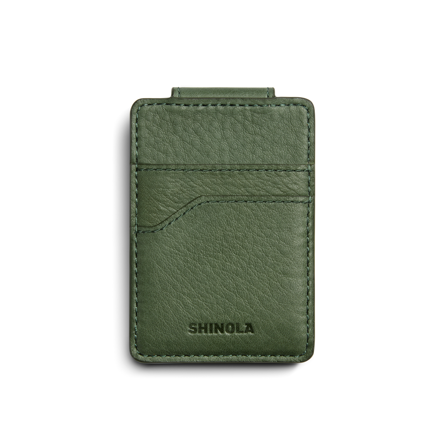 MAGNETIC MONEY CLIP CARD WALLET | Natural Grain Leather