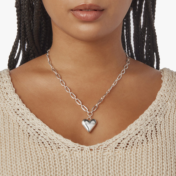 GIVE YOUR HEART AWAY PENDANT NECKLACE | Sterling Silver