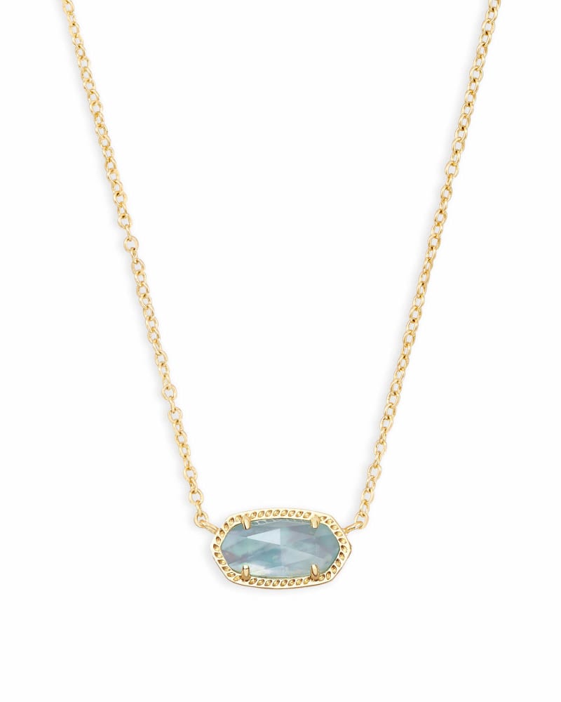 Elisa Pendant Necklace in Light Blue Illusion