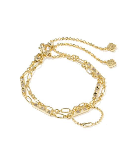 Fate Gold Set of 2 Delicate Chain Bracelets